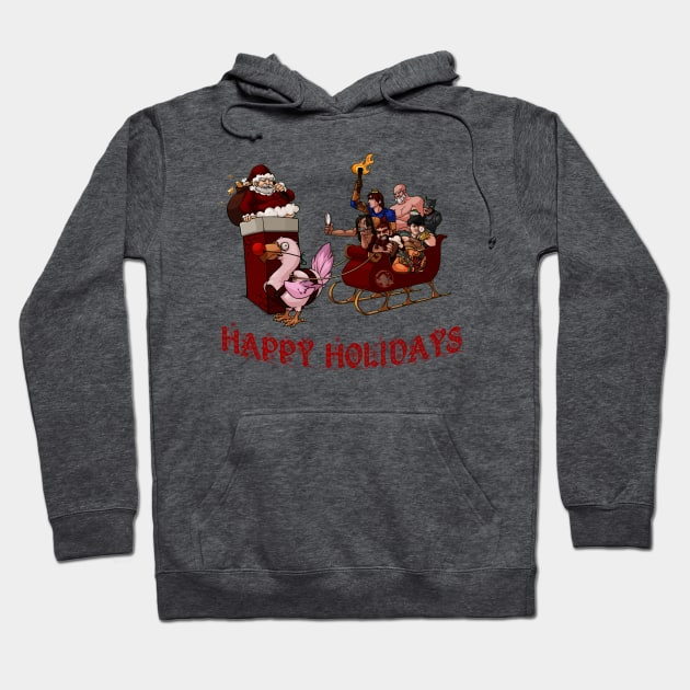 Walrus Chistmas Design Hoodie by FistofTheWalrus 